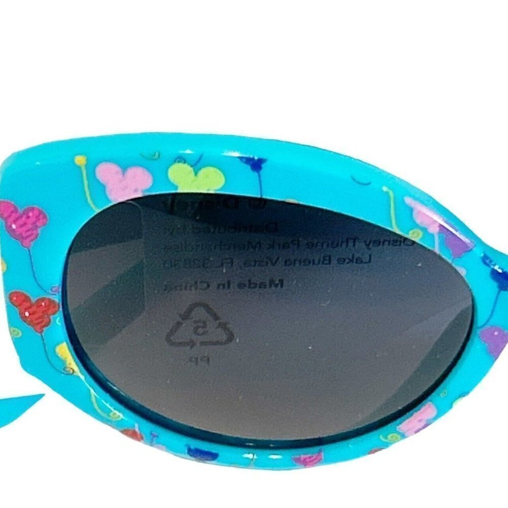 Disney Parks Mickey Colorful Balloons Frame Sunglasses Child Kids Aqua Blue NEW - Picture 5 of 9